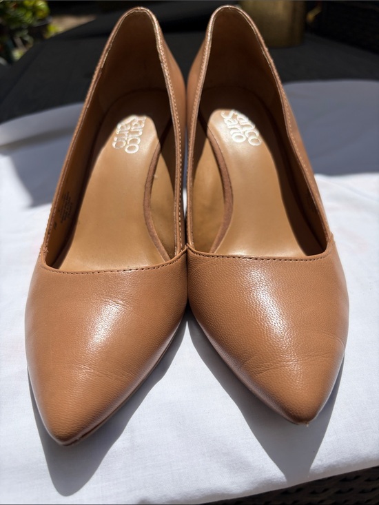 Franco Sarto Shoes - Franco Sarto Women's Tan Pointed-Toe Leather wedges